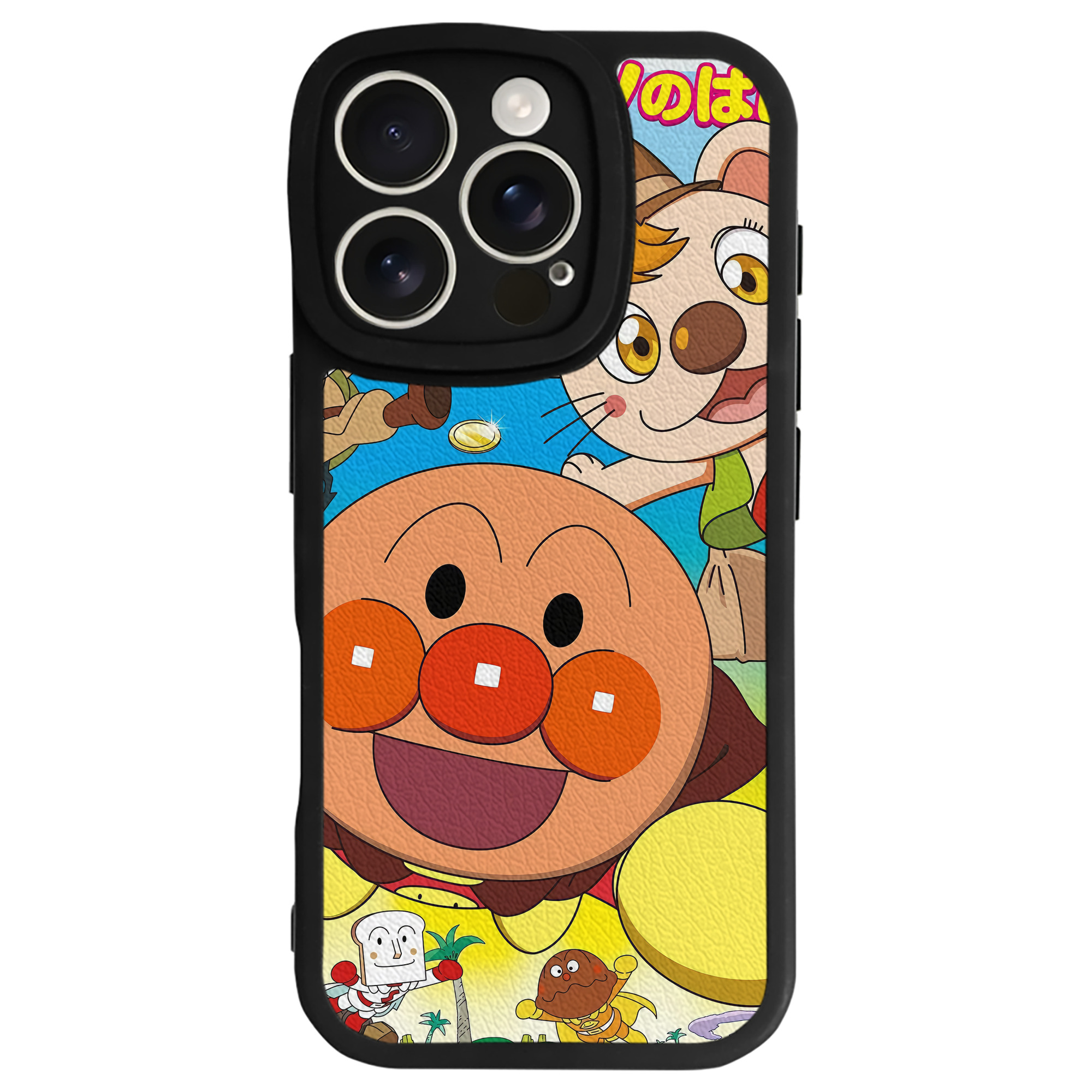 （画像用） アンパンマン Anpanman 【iPhone 16シリーズ対応】シリコンスマホケース（レザー調） 材質：シリコン